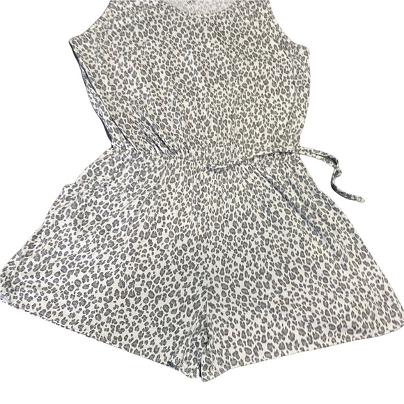 Pants - Haptics Romper light gray Leopard Print with Pockets Size | 3XL